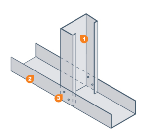 steel stud and track wall framing