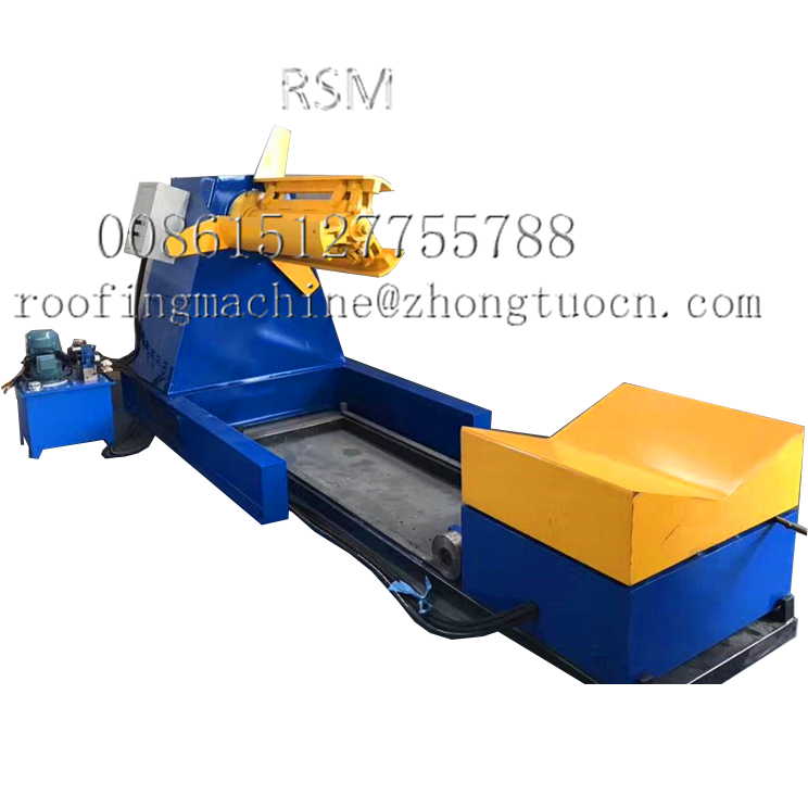 hydraulic uncoiler with car