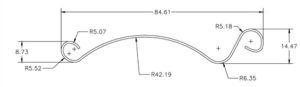 drawing of steel rolling shutter slat