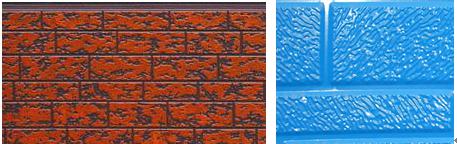 Simulation brick pattern metal embossing 